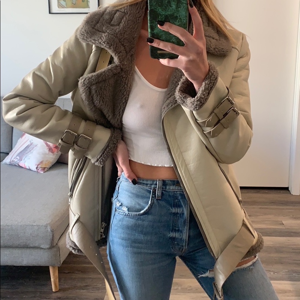 JOA Faux Shearling Jacket